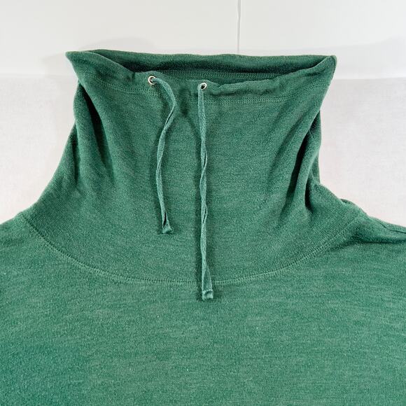 Cloud Chaser Hoodie Turtle Neck Woman M Hunter Green Long Sleeve Drawstring Neck - Picture 4 of 13